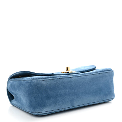 Chanel Suede Calfskin Mini Souplissimo Flap Blue 3 of 10