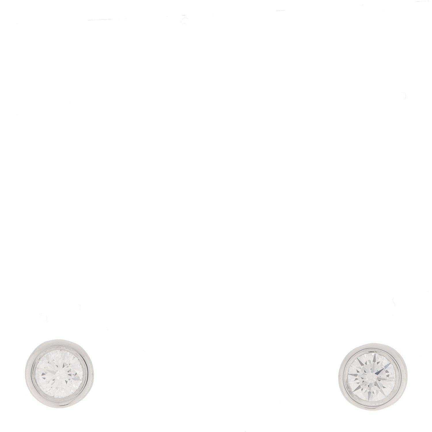 Tiffany Platinum Diamond .28ctw Elsa Peretti Diamonds By The Yard Earrings 1 of 6
