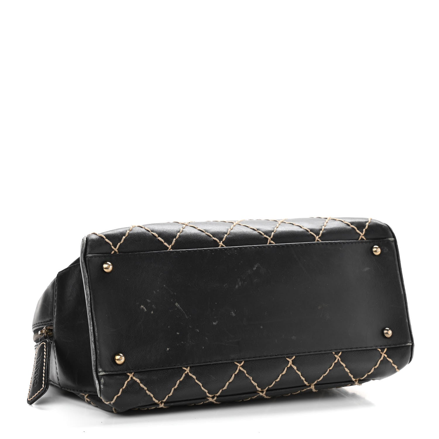 Chanel Calfskin Contrast Stitch Surpique Bowler Black 3 of 16