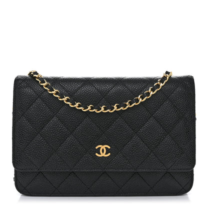 Chanel Caviar Quilted Wallet On Chain WOC Black 1 of 12