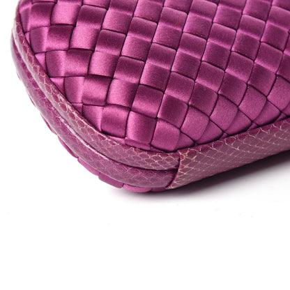 Bottega Veneta Satin Intreccio Impero Ayers Knot Clutch Orchid 5 of 8