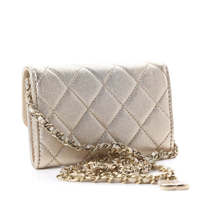 Chanel Metallic Lambskin Quilted Flap Chain Waist Bag Gold 3 of 12