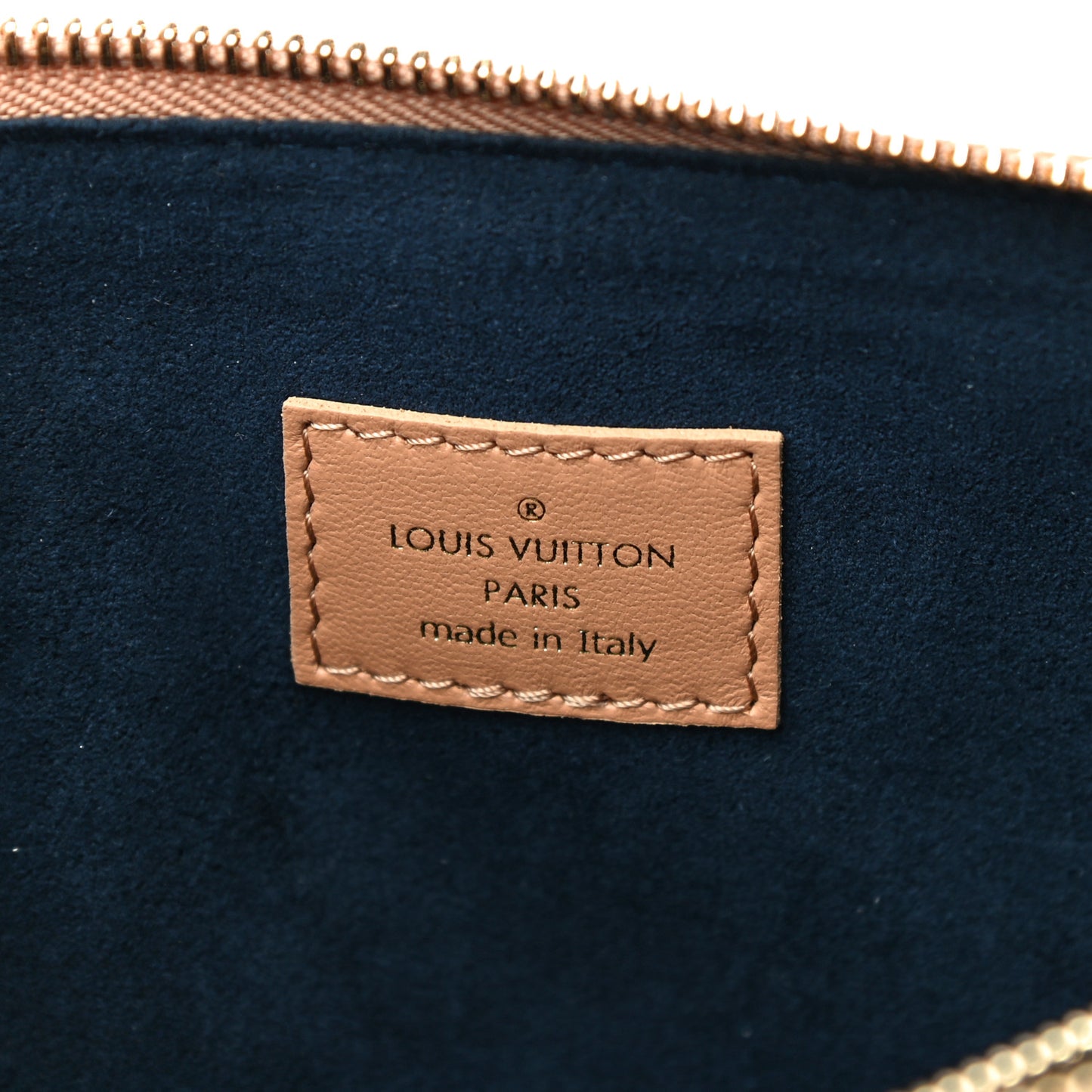 Lambskin Embossed Monogram Coussin PM Camel