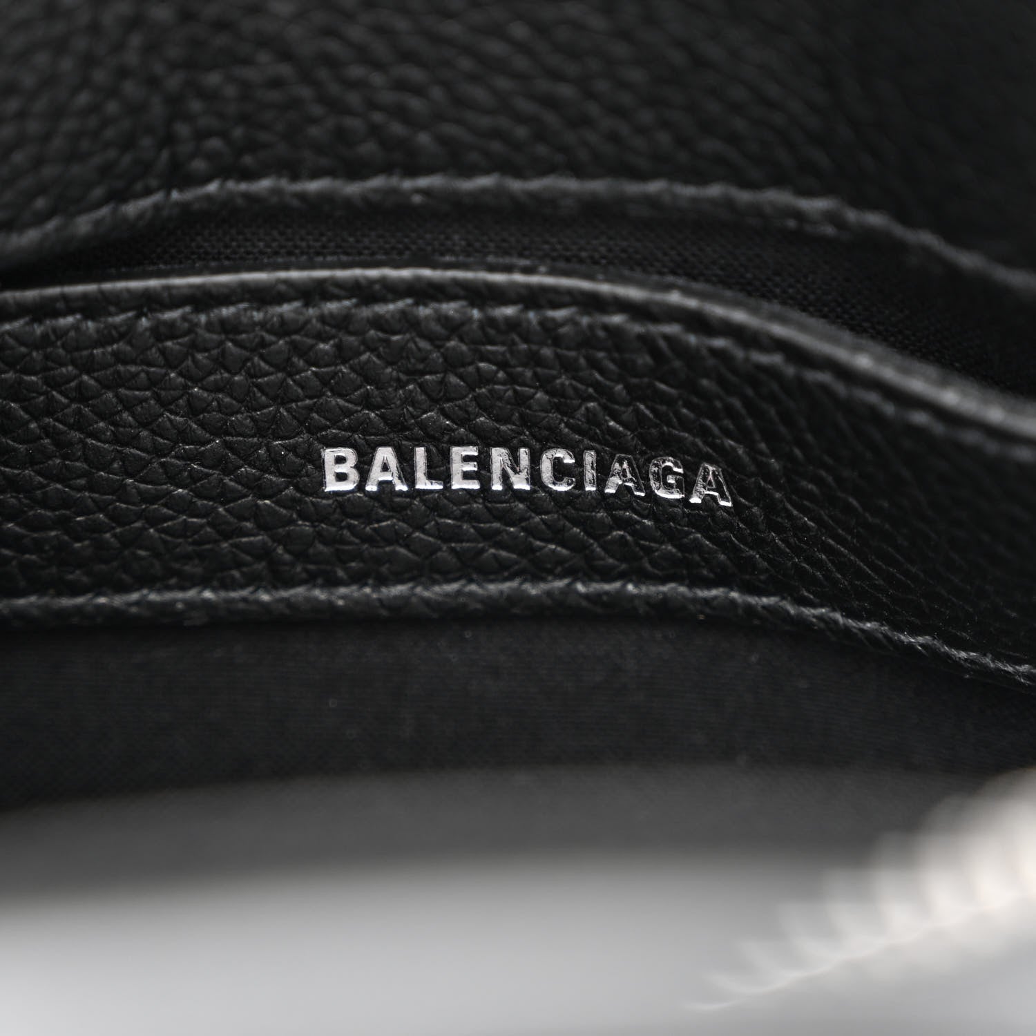 Balenciaga Grained Calfskin Cities Paris XXS Ville Top Handle Bag Black White 6 of 11