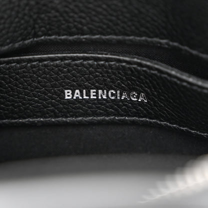 Balenciaga Grained Calfskin Cities Paris XXS Ville Top Handle Bag Black White 6 of 11