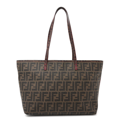 Fendi Zucca Spalmati Medium Roll Tote Tobacco Fuxia 1 of 11