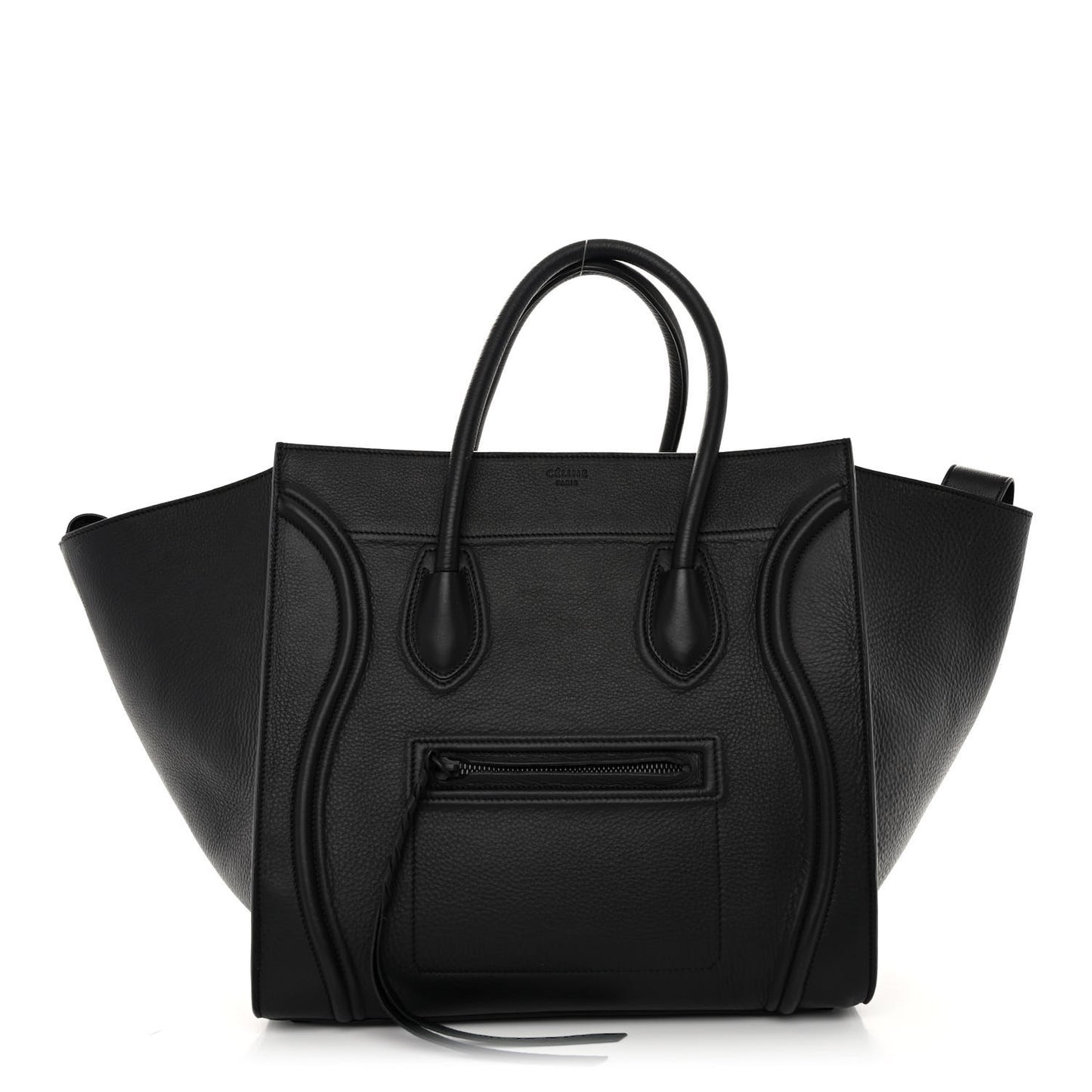 Supple Calfskin Medium Phantom Luggage Black