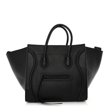 Celine Supple Calfskin Medium Phantom Luggage Black 1 of 10