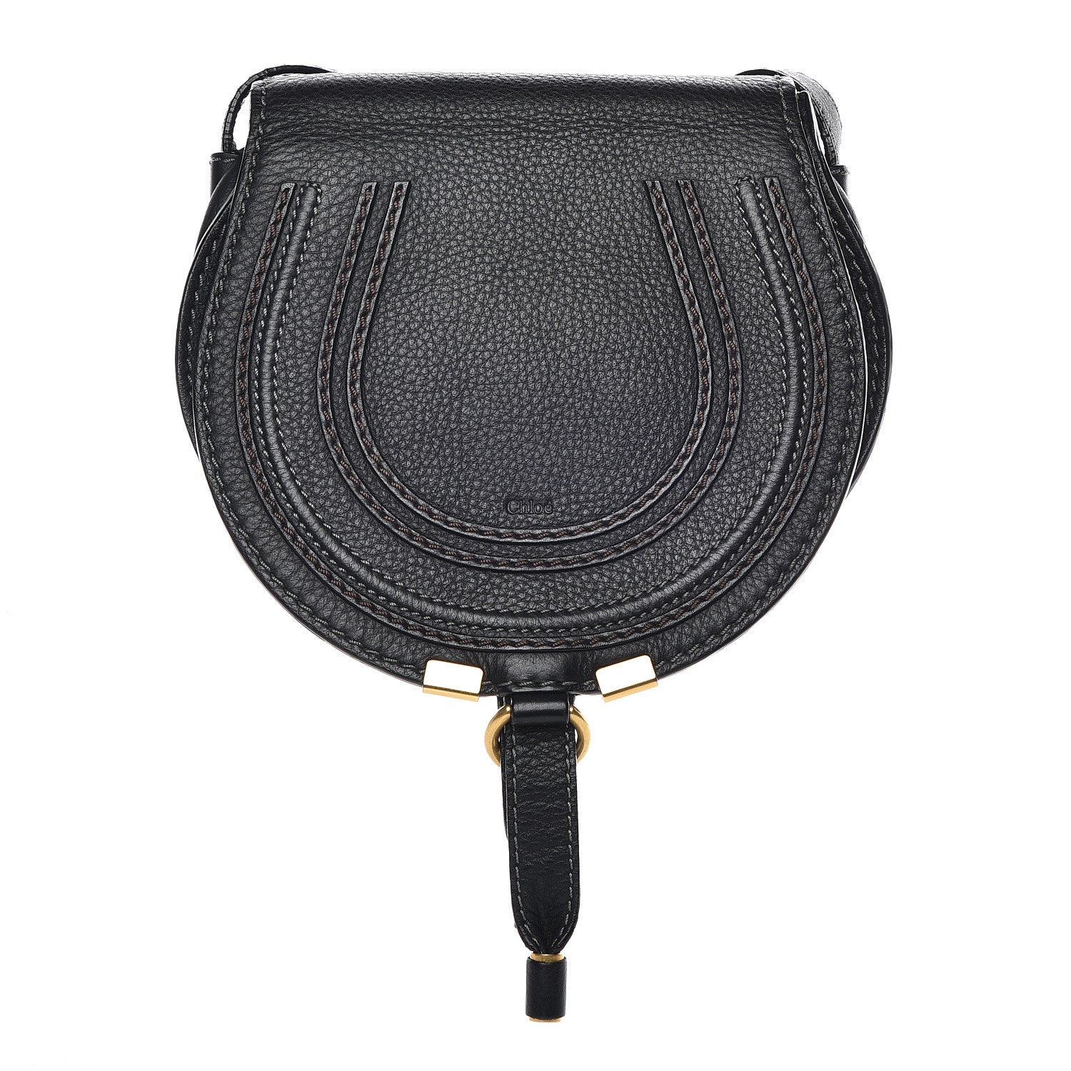 Chloe Calfskin Mini Marcie Round Crossbody Bag Black 1 of 11