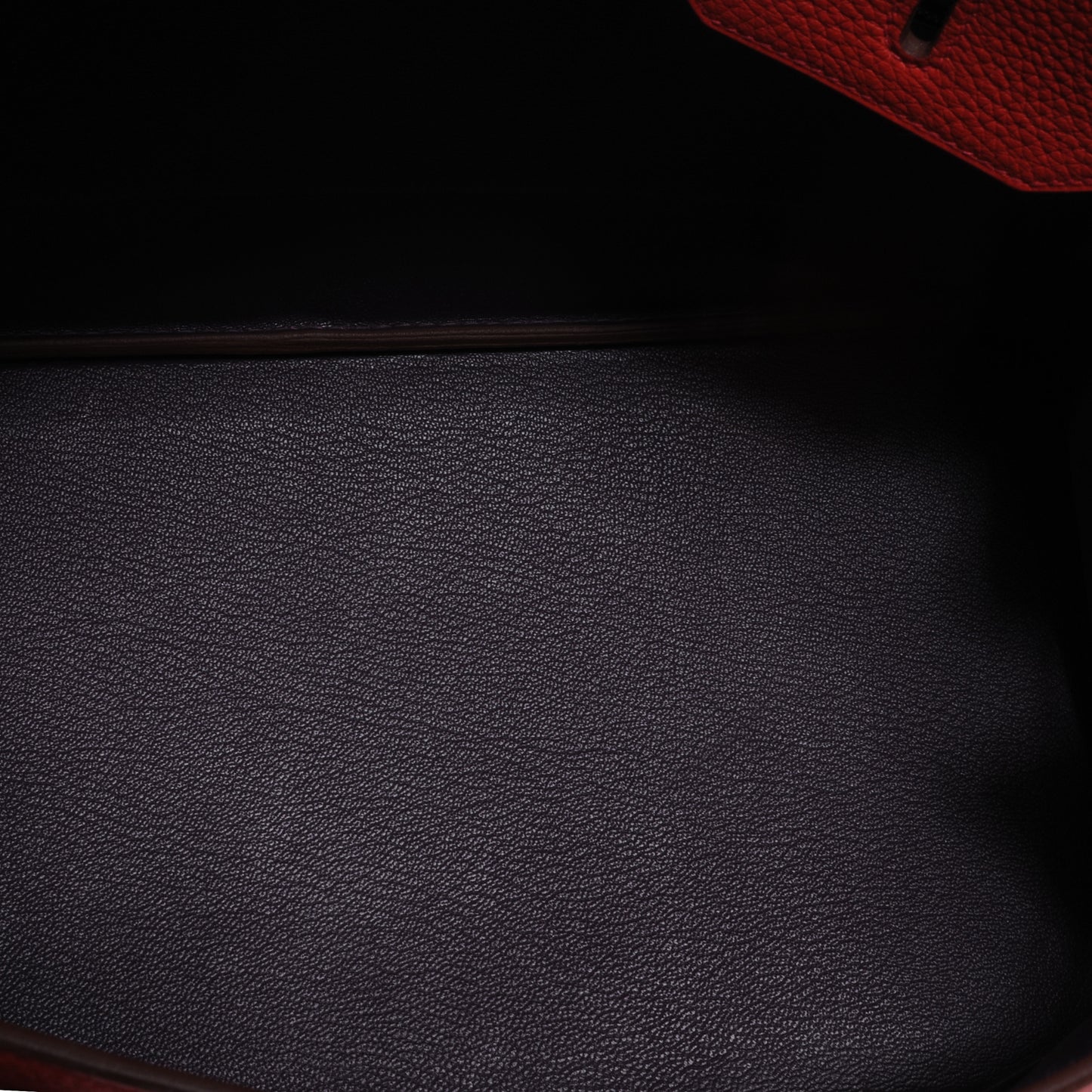Togo Bi Color Horseshoe Birkin 35 Rouge Casaque and Raisin