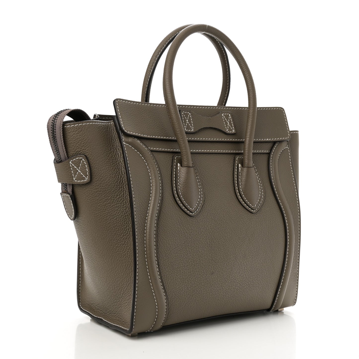 Drummed Calfskin Micro Luggage Souris