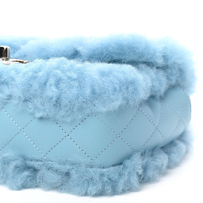 Chanel Shearling Lambskin Quilted Flap Blue 9 of 9