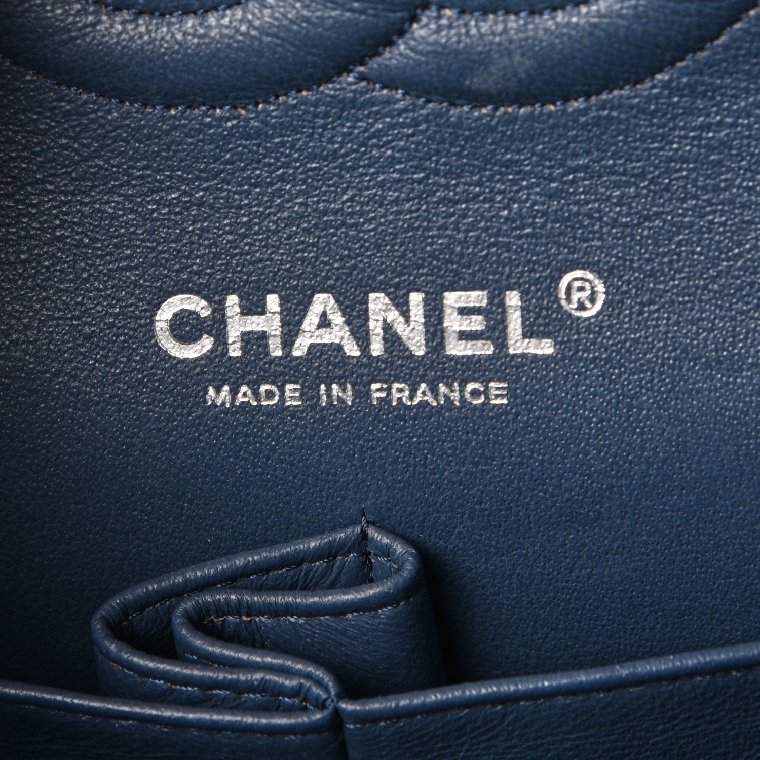 Chanel Caviar Quilted Medium Double Flap Blue 7 of 8