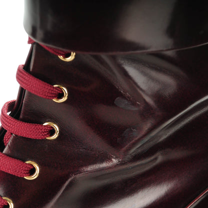 Louis Vuitton Calfskin Diplomacy Ranger Combat Boots 38.5 Red 12 of 12