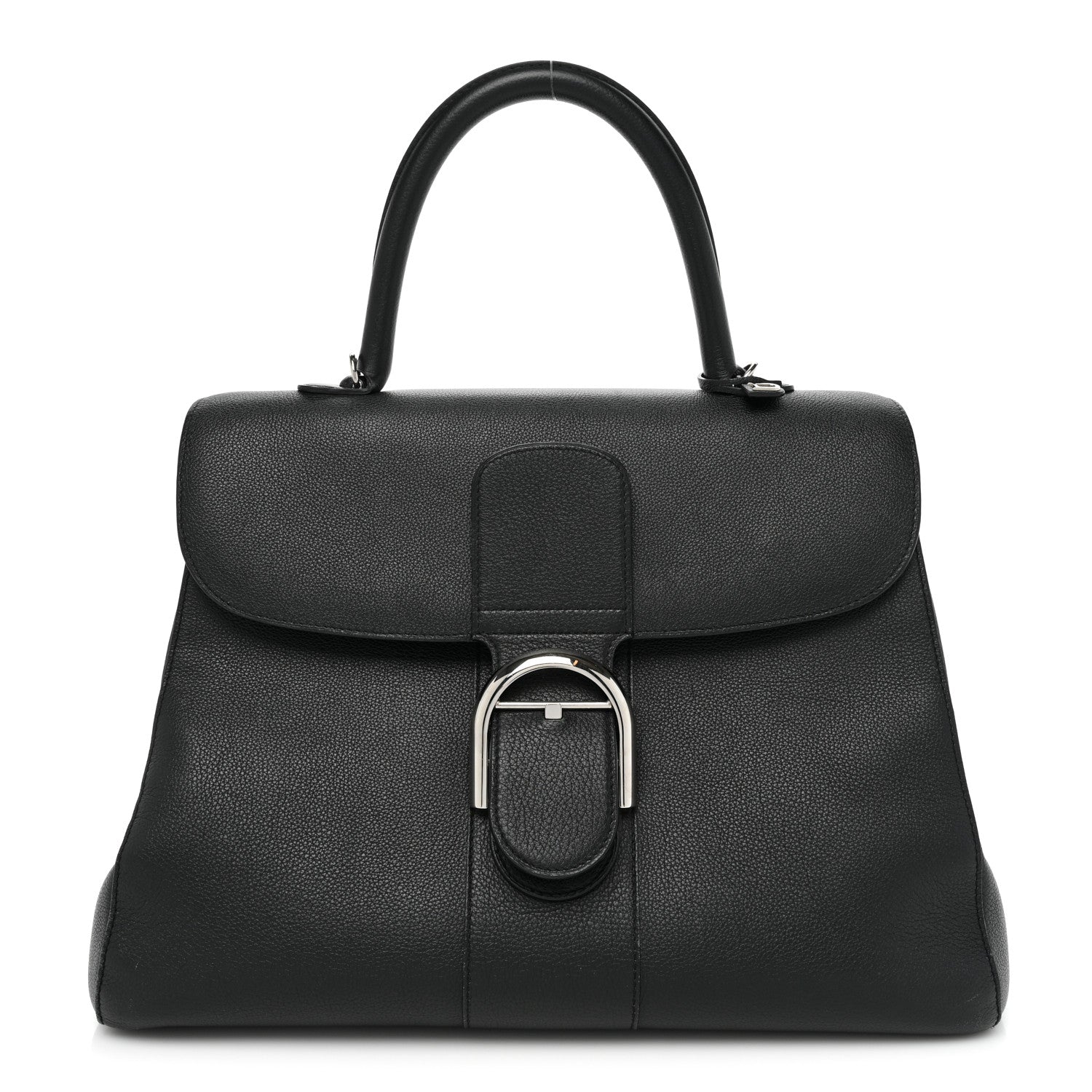 Delvaux Grained Calfskin GM Brillant Satchel Black 1 of 19