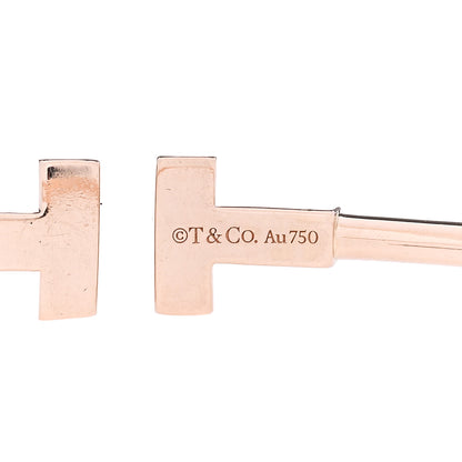 Tiffany 18K Rose Gold Narrow T Wire Bracelet 3 of 4