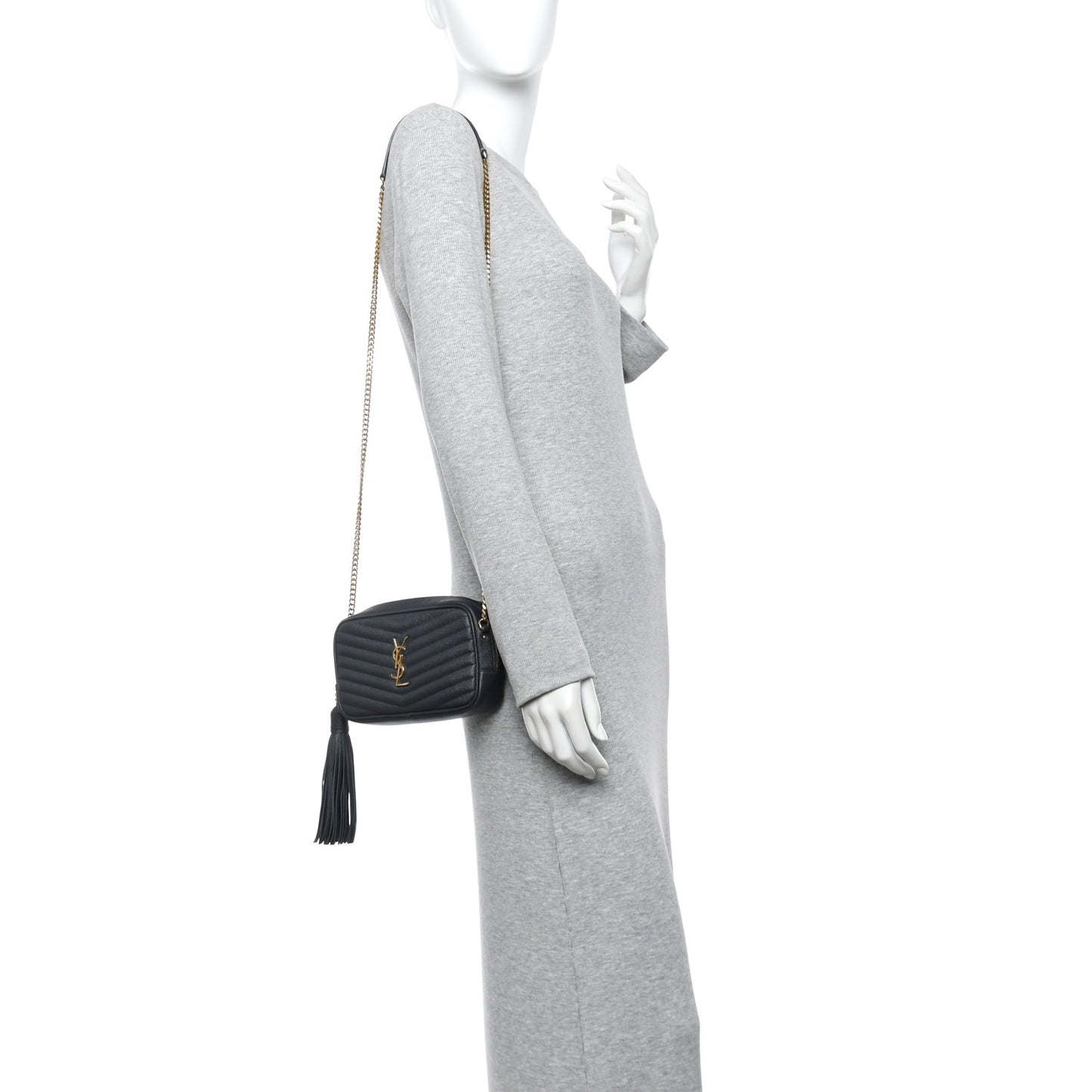 Grain De Poudre Matelasse Monogram Mini Lou Camera Bag Dark Smog