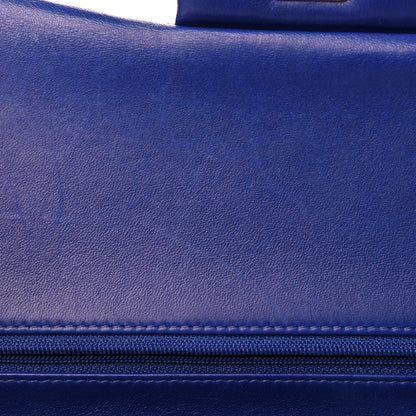 Chanel Lambskin Quilted Jumbo Double Flap Blue 13 of 22