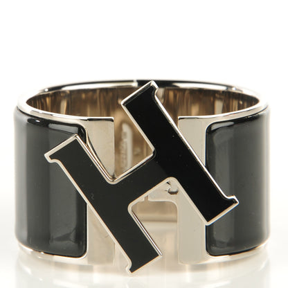 Hermes Enamel Extra Wide Clic H Bracelet PM Black 4 of 7