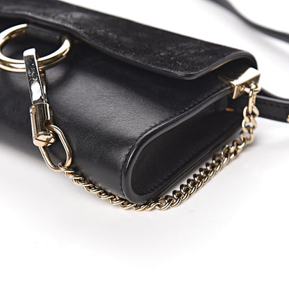 Chloe Suede Calfskin Mini Faye Shoulder Bag Black 20 of 22