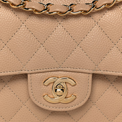 Chanel Caviar Quilted Small Double Flap Beige 8 of 12