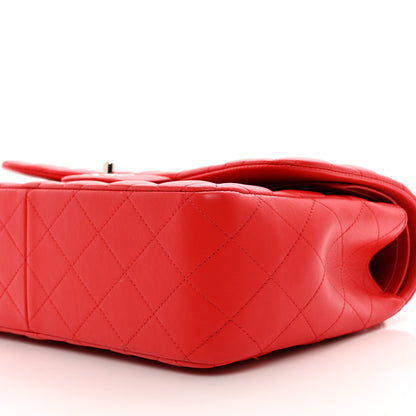 Chanel Lambskin Quilted Jumbo Double Flap Red 10 of 11