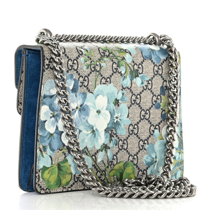 Gucci GG Supreme Monogram Blooms Mini Dionysus Shoulder Bag Beige Navy Vintage Blue 3 of 12