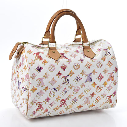 Louis Vuitton Watercolor Aquarelle Speedy 30 White 2 of 8