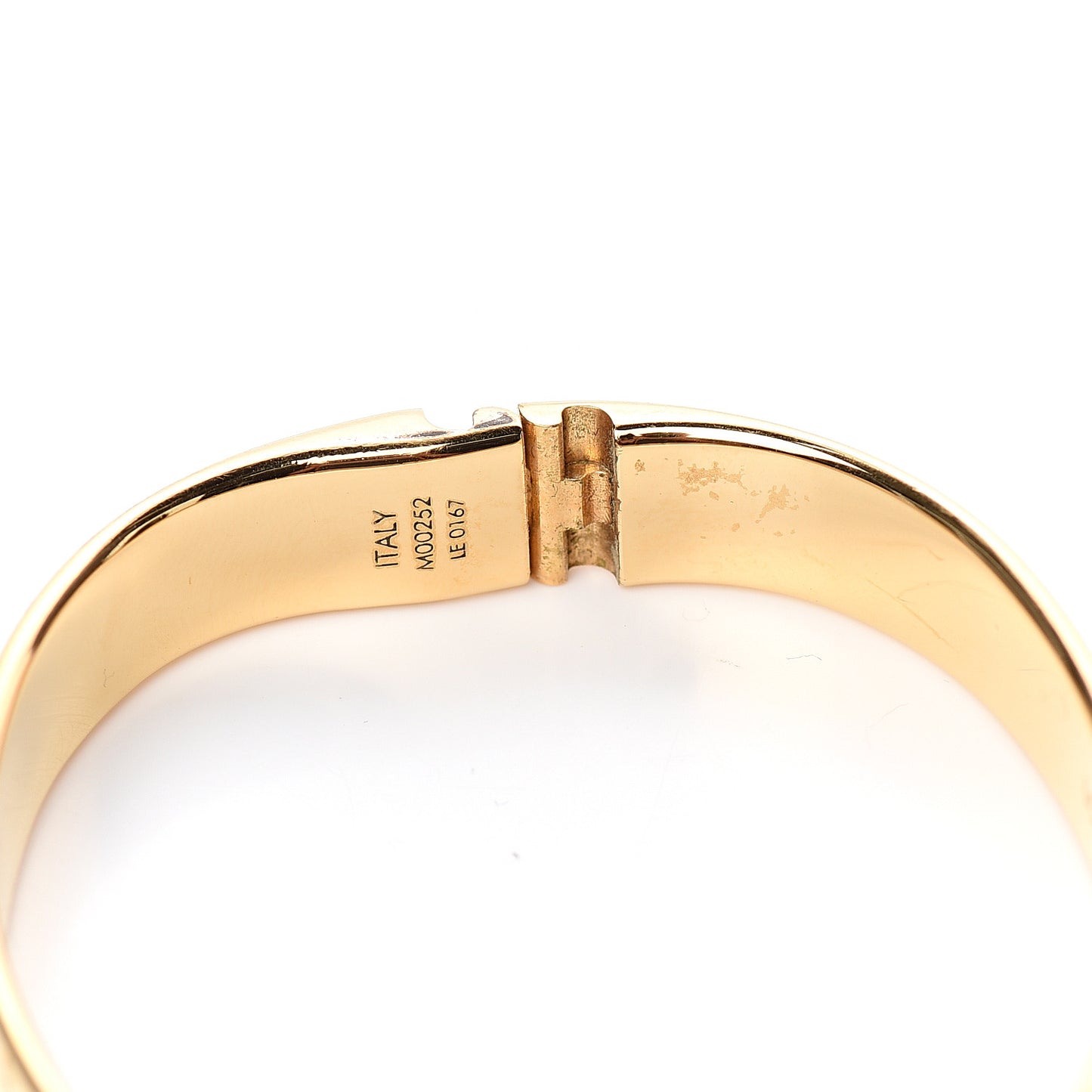 Brass Monogram Nanogram Cuff M Gold