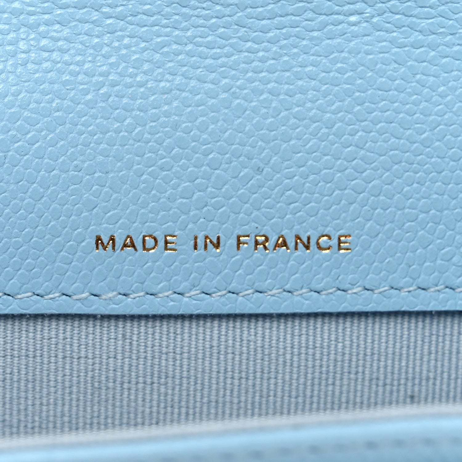 Chanel Caviar Quilted Flap Card Holder Wallet Light Blue 6 of 9