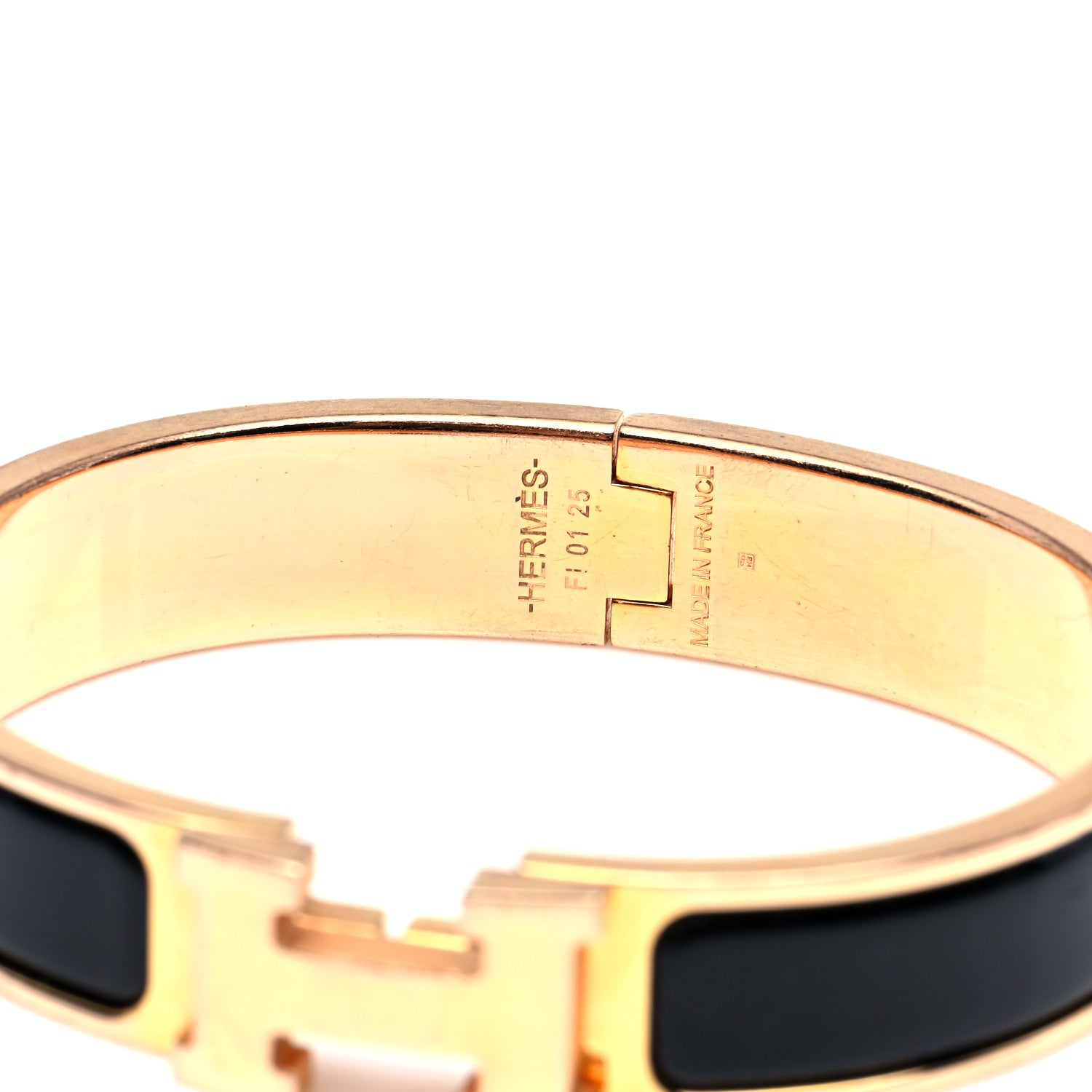 Hermes Enamel Narrow Clic Clac H Bracelet PM Black 5 of 6