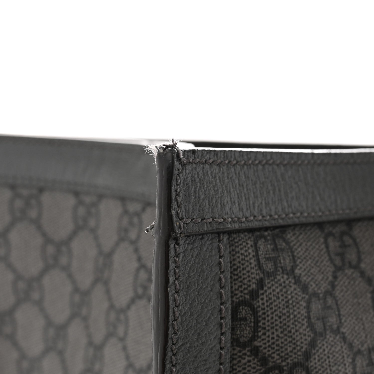 Gucci GG Supreme Monogram Textured Dollar Calfskin Large Ophidia Tote Bag Grey Black Graphite Grey 14 of 14