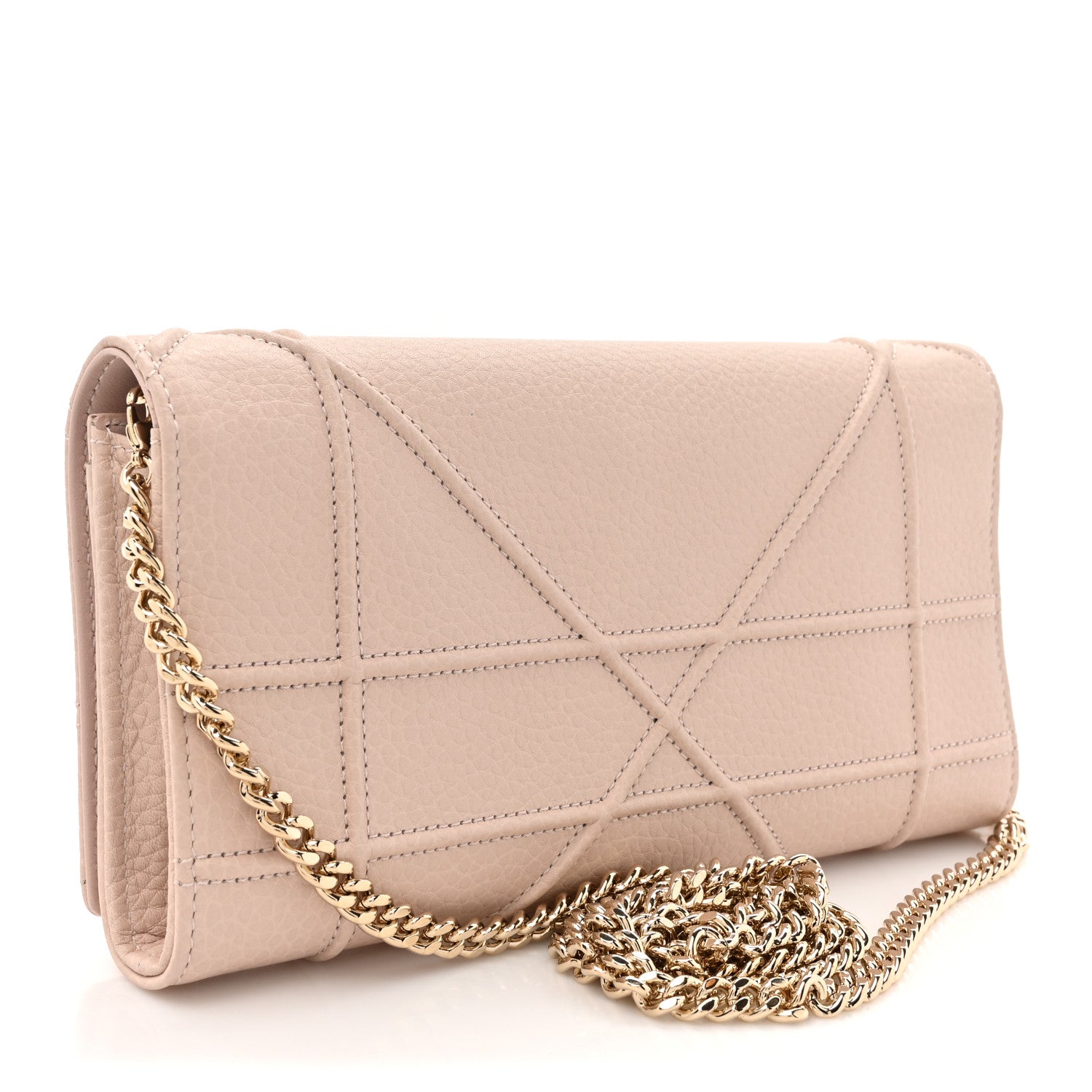 Christian Dior Grained Calfskin Diorama Croisiere Chain Wallet Rose Poudre 3 of 11