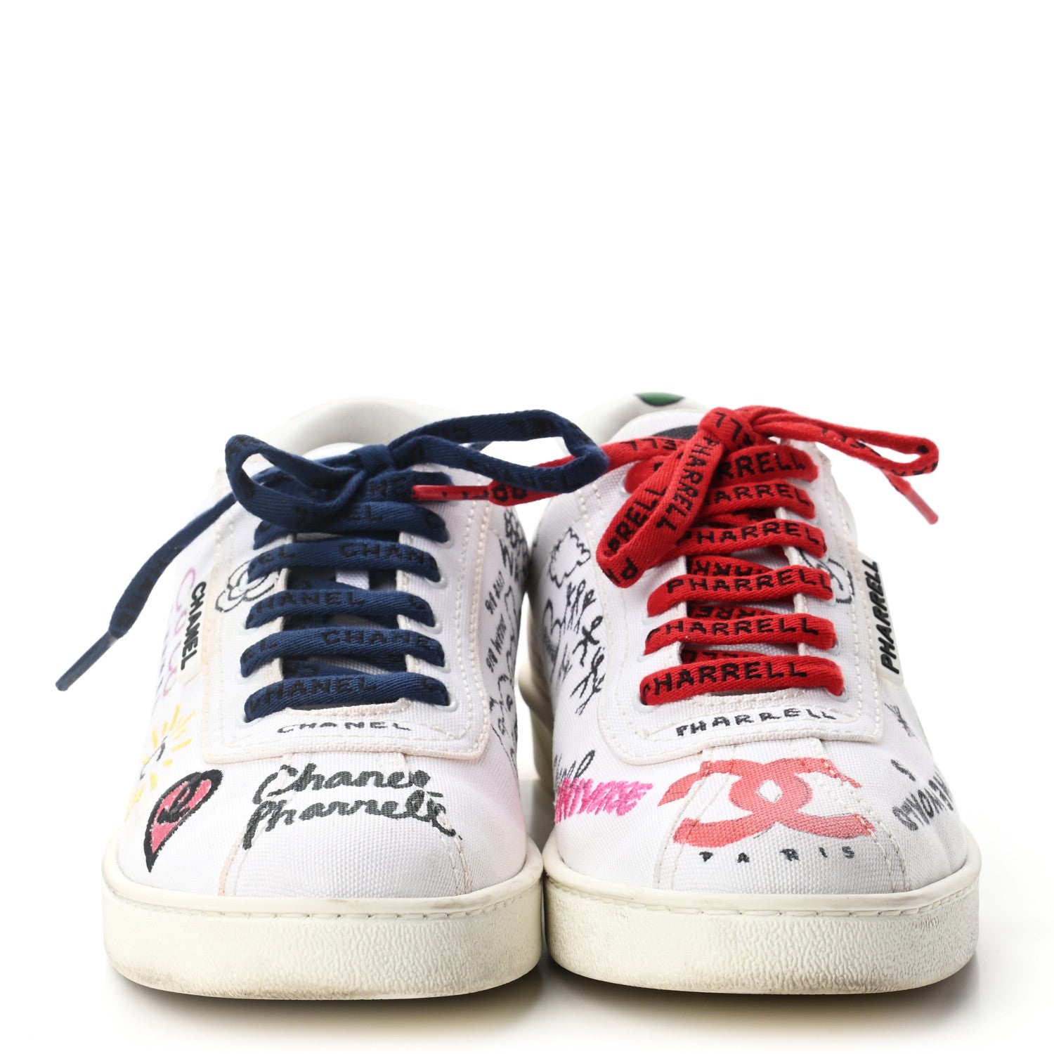 Chanel x Pharrell Williams Calfskin Womens Sneakers 40 White 3 of 16