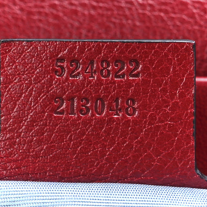 Gucci Calfskin Diagonal GG Medium Thiara Double Envelope Shoulder Bag Black Red 7 of 13