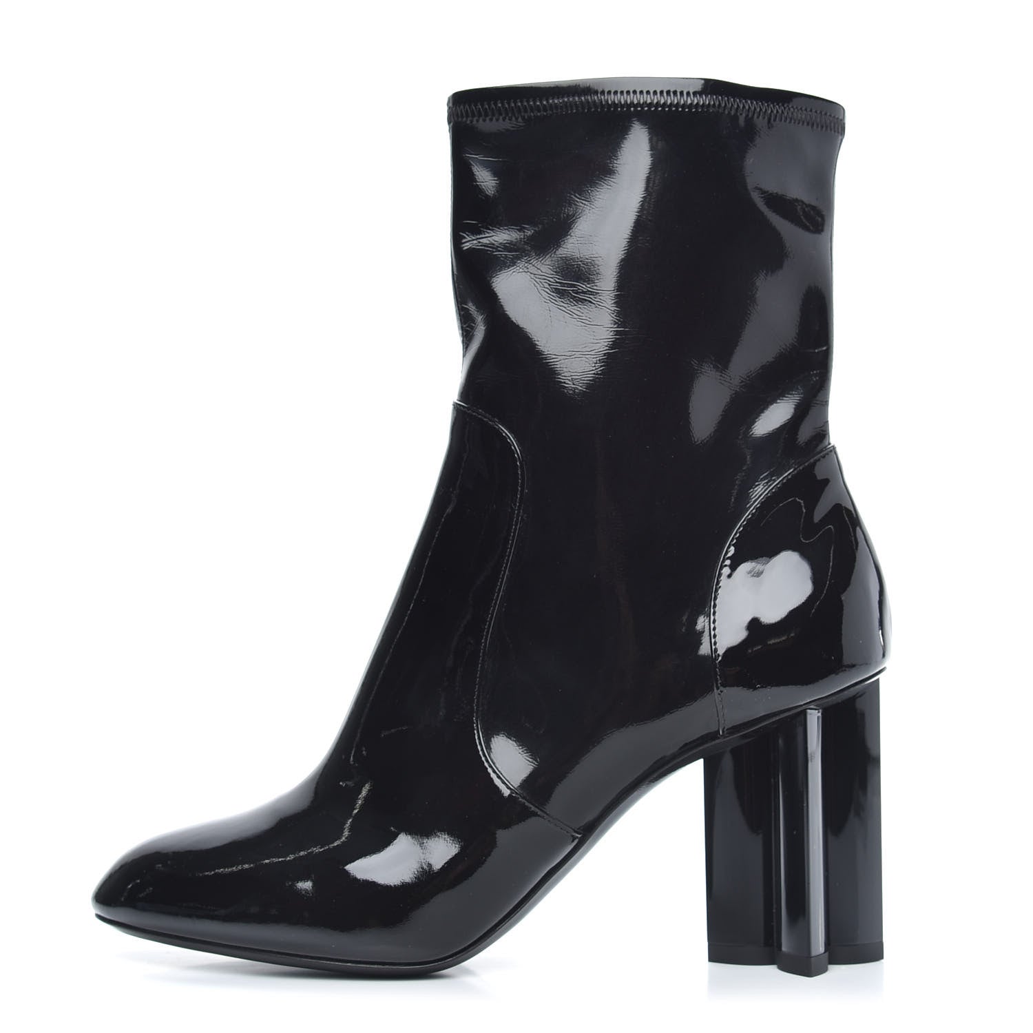 Louis Vuitton Patent Silhouette Ankle Boots 39 Black 1 of 7