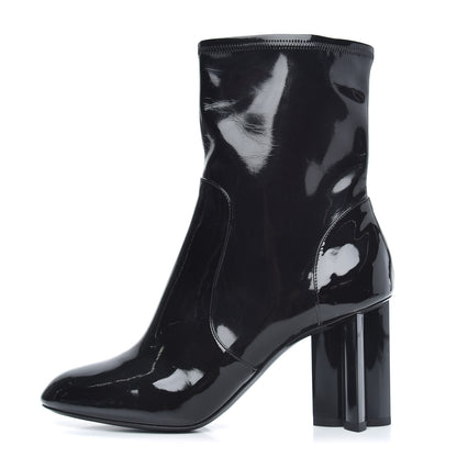 Louis Vuitton Patent Silhouette Ankle Boots 39 Black 1 of 7