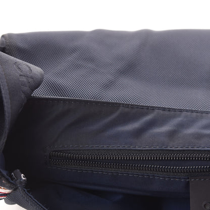 Chanel Canvas Nylon Expandable Sport Messenger Navy Off White 7 of 16