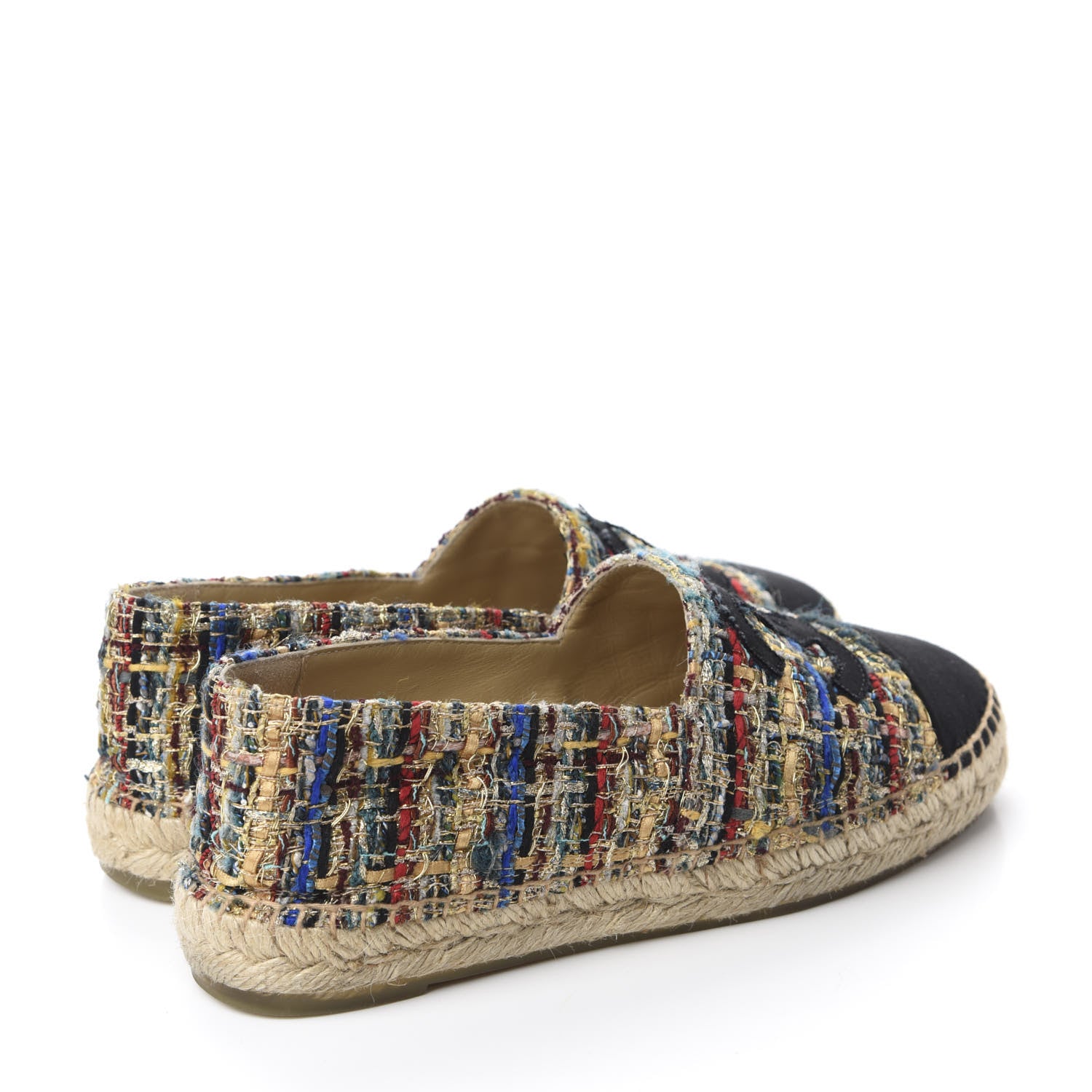 Chanel Tweed Grosgrain CC Espadrilles 36 Multicolor 4 of 11