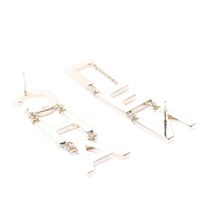 Chanel Metal Cha-Nel Logo Drop Earrings Gold 3 of 6