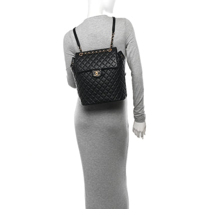 Chanel Lambskin Quilted Large Urban Spirit Backpack Black 2 of 10