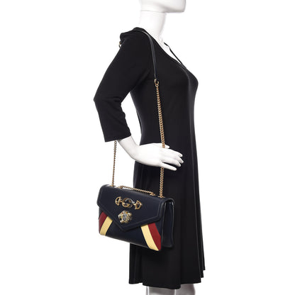 Gucci Vitello Palmellato Lux Crystal Medium Rajah Shoulder Bag Blue Romantic Cerise Butter Multicolor 2 of 10