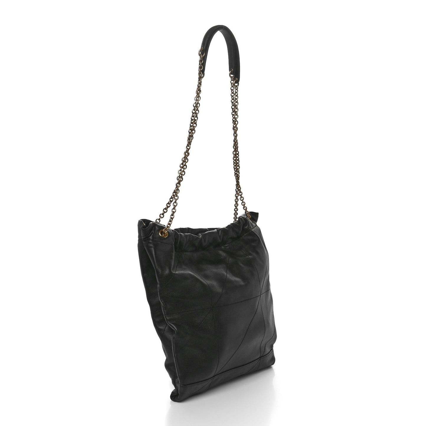 Lambskin Matelasse Monogram Medium Jamie 4.3 Pochon Black