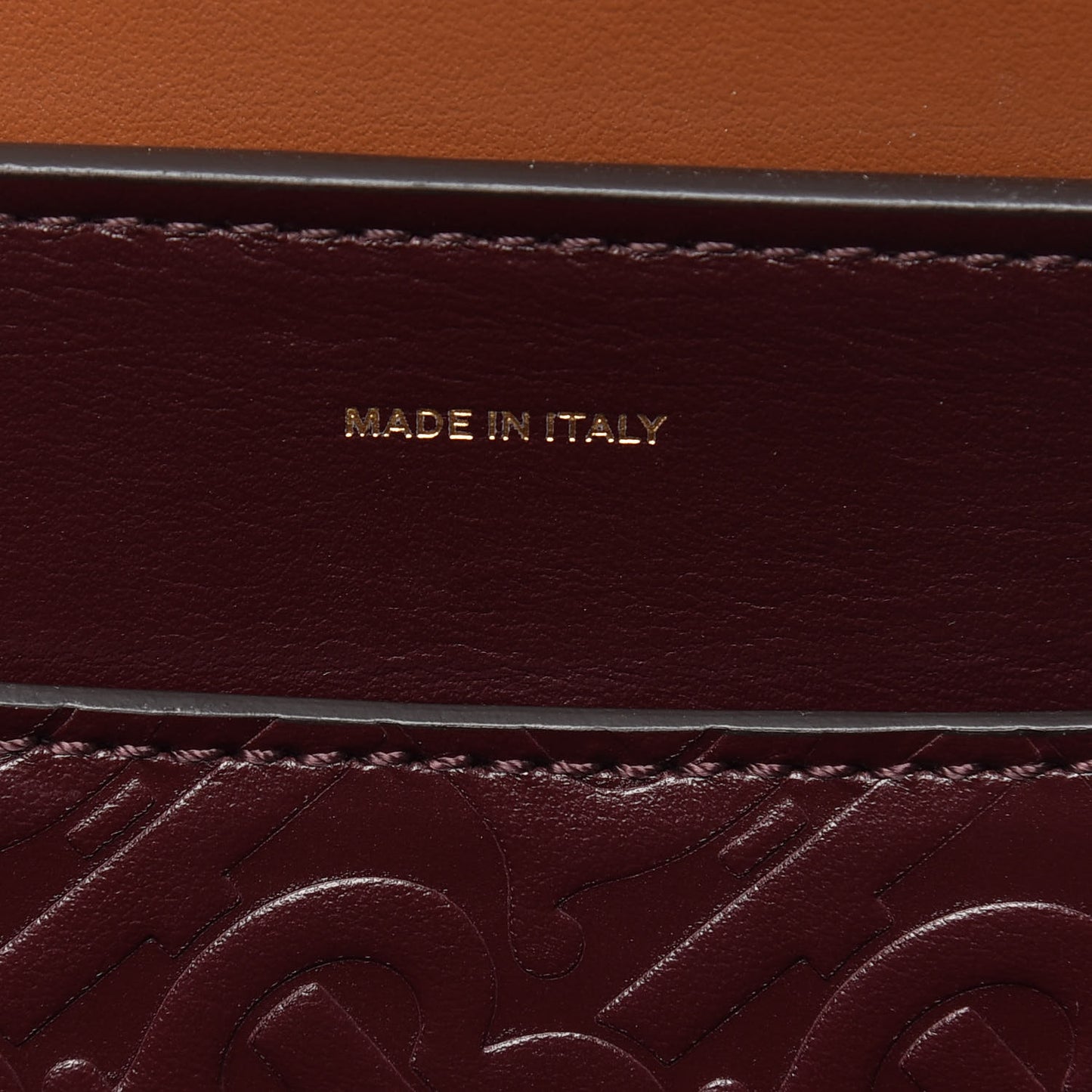 Calfskin Embossed Monogram Small Belt Bag Oxblood