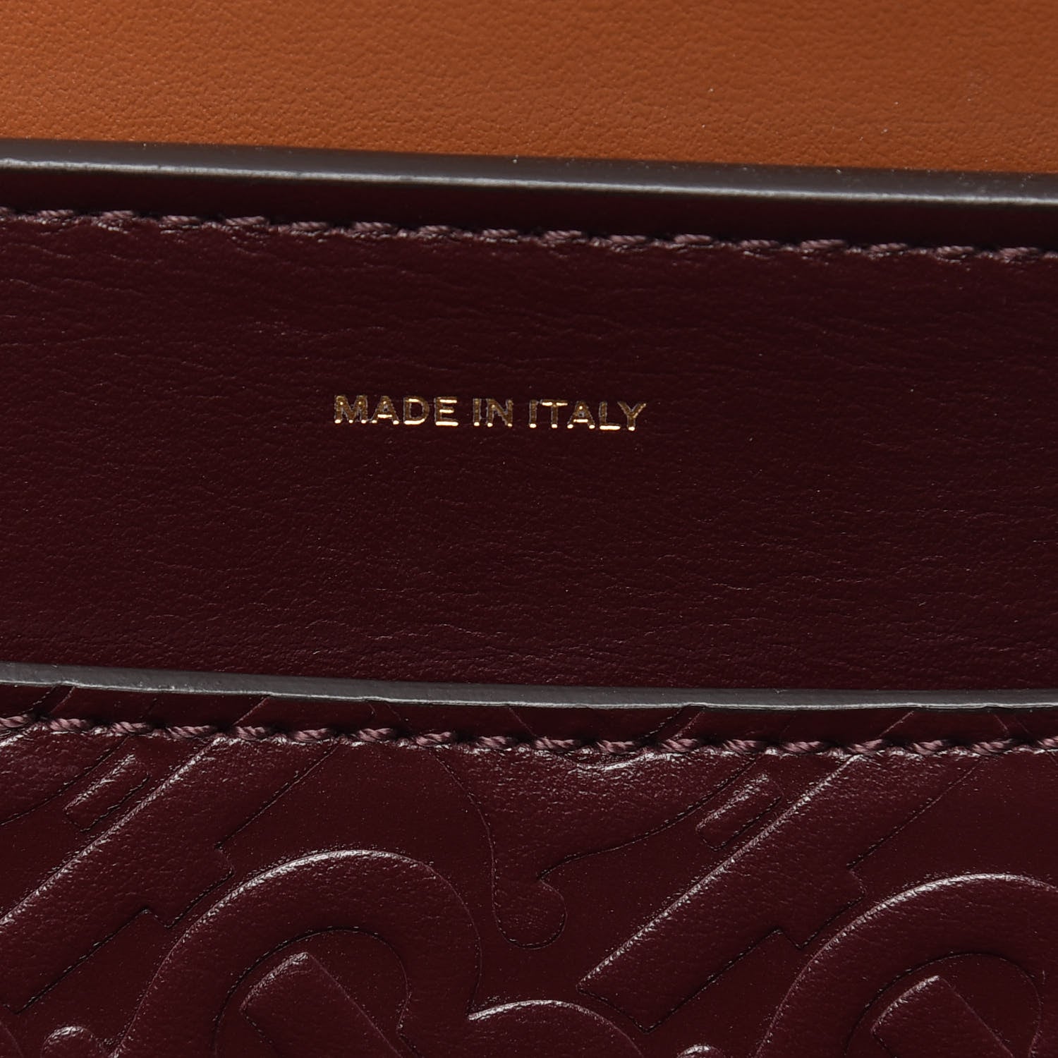 Burberry Calfskin Embossed Monogram Small Belt Bag Oxblood 8 of 13