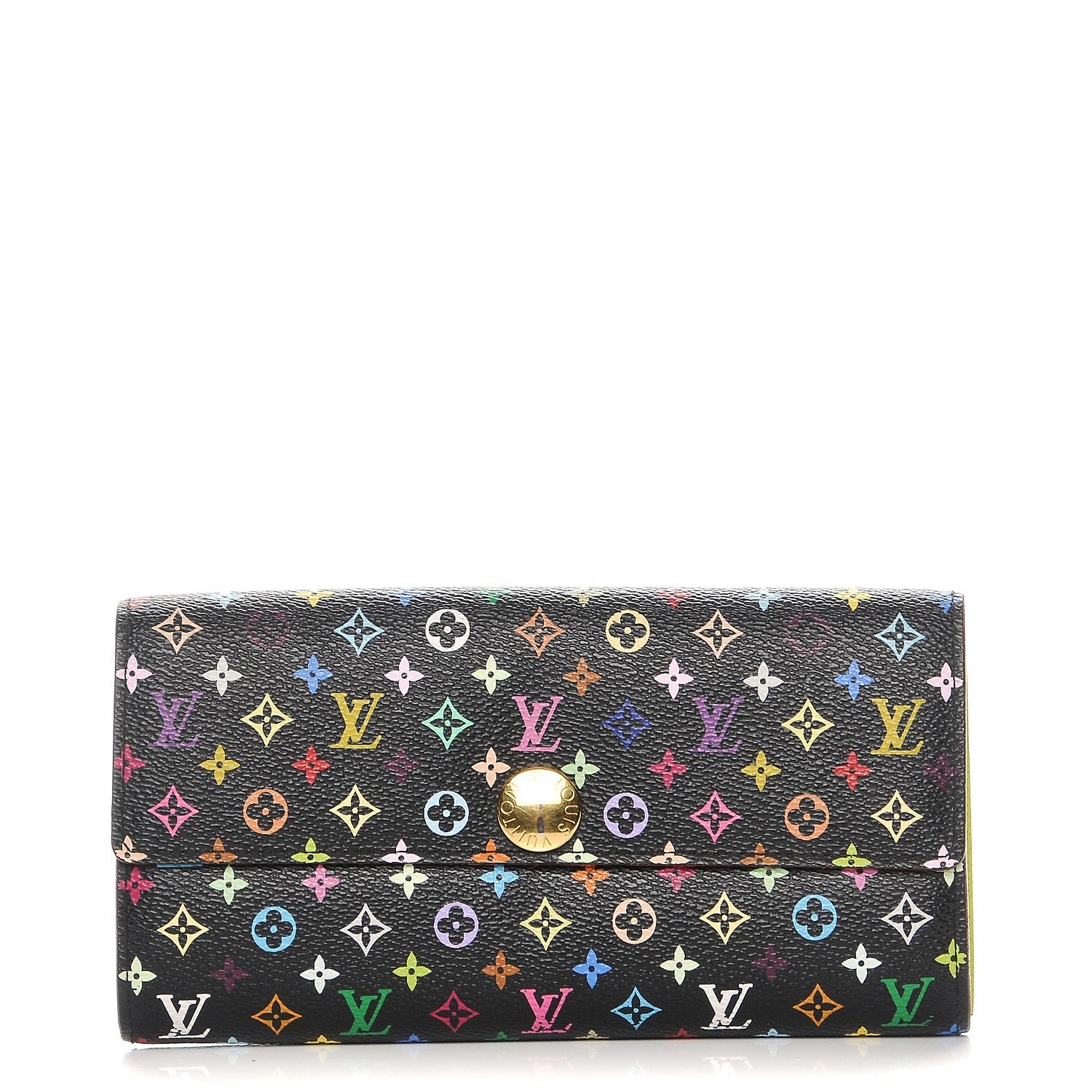Louis Vuitton Monogram Multicolor Sarah Wallet Black Pistache 1 of 8
