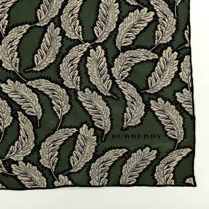 Burberry Silk Leaf Print Scarf Dusty Green 3 of 4