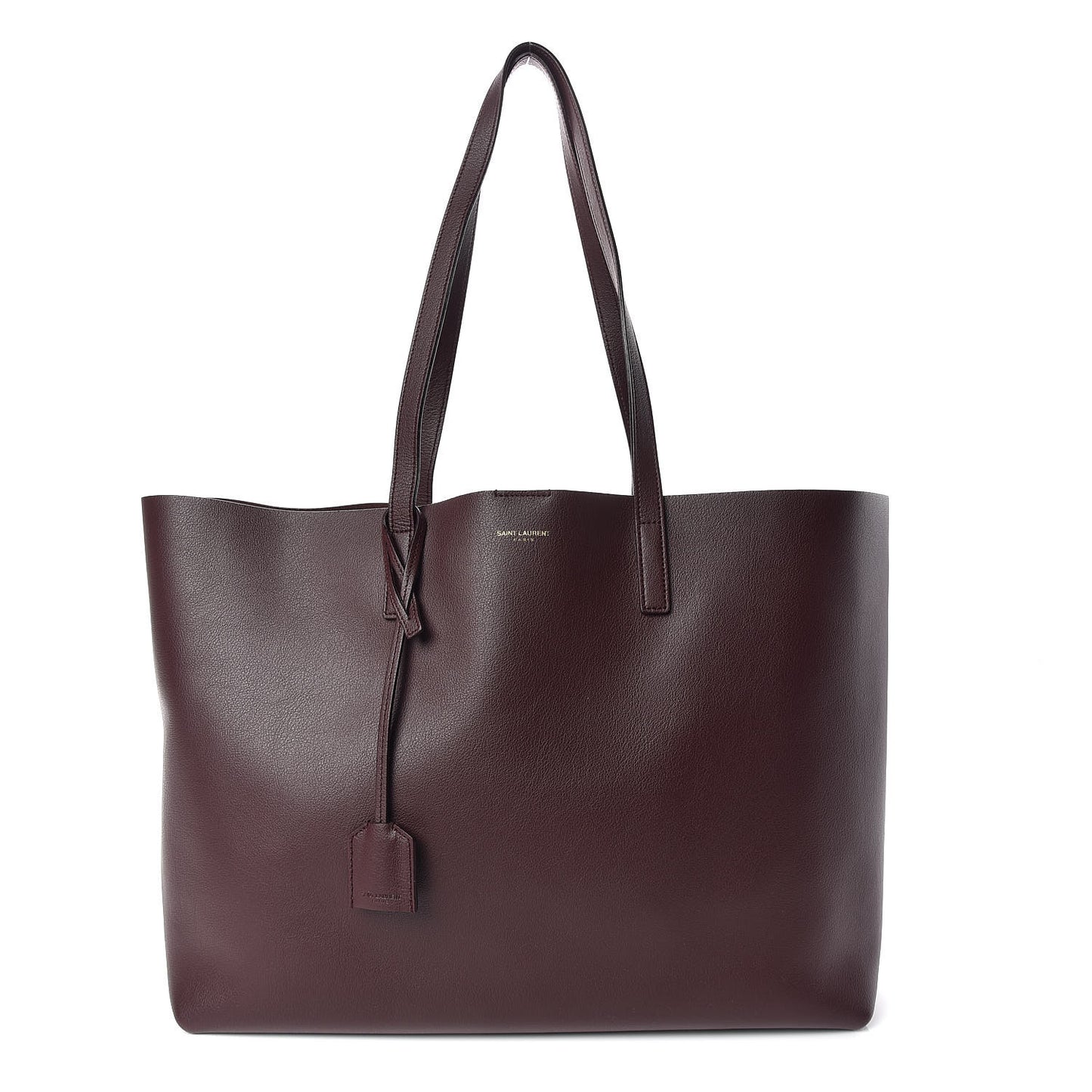Calfskin Large Shopping Tote Bordeaux