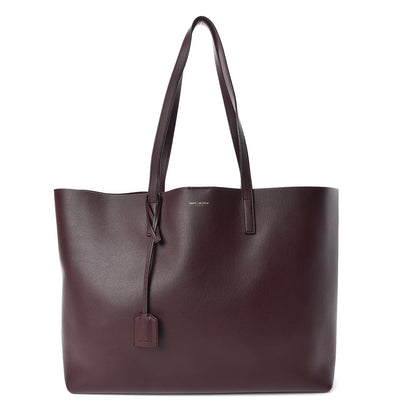 Saint Laurent Calfskin Large Shopping Tote Bordeaux 3 of 11