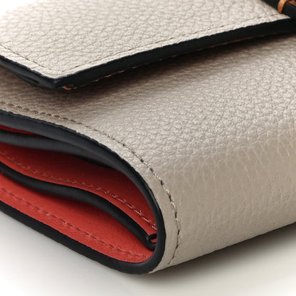 Loewe Grained Calfskin Compact Zip Wallet Light Oat 8 of 9